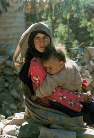 Yemeni Mother and Child Back Streets of Sanaa